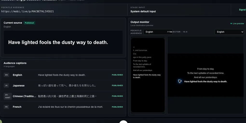 SurtitleLive Launches Pockitle: Live Captions for Unscripted Performance